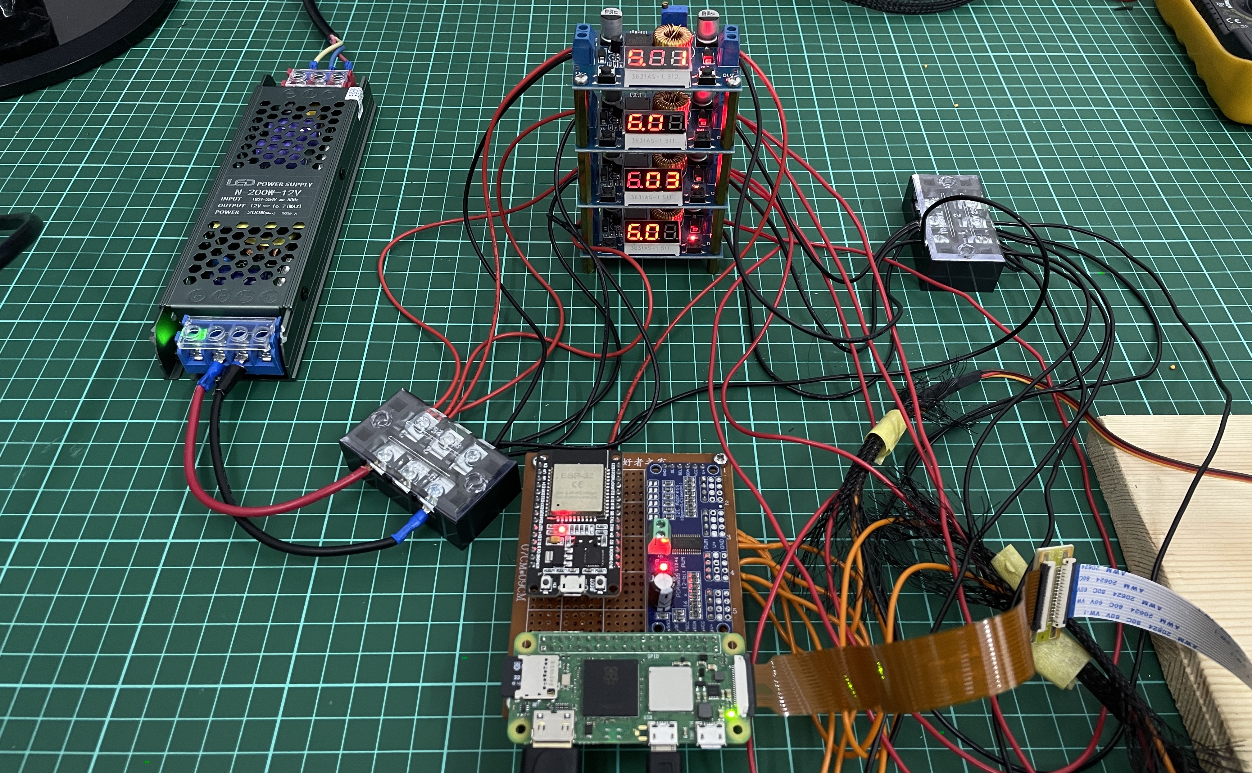 the electronics setup